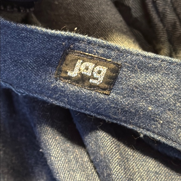 JAG VTG Women's Cottagecore Dark Wash Denim Skirt Blouse Set Talon Zipper Size 6 - Picture 4 of 16